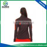 OEM Half Zip Contrast Color Splicing Polyester Cotton Women Golf Jacket thumbnail-4