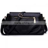PU Leather Shoulder Bag Polyester Solid Long Handle Strap Shoulder Bag for Girls thumbnail-2