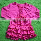 Children Girls Cotton Ruffle Plain Shirt Wholesale Baby Girls Fashion Salable Icing Shirt Boutique thumbnail-1