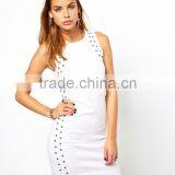 Rivet Mini Dress With Cut Away Shoulder thumbnail-1