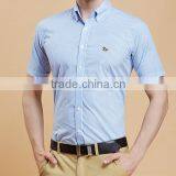 Short Sleeve Shirt Cotton Summer Youth Contracted Texture Plaid Shirt English Cultivate One's Morality With Big Yards thumbnail-4