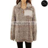 Wholesale Stylish Monogrammed Cozy Sherpa Pullover thumbnail-2