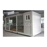 Prefabricated flat pack container house , commercial portable house with glass door