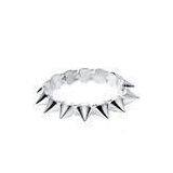 Sterling Silver Bangle Bracelet Gothic Punk Rock Studs Spike Rivets Bangle
