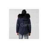 2015 Navy Mens Winter Black Fur Collar Coat,navy Fashion Down Coat for Mens Business Faux Fur Coat for Mens thumbnail-3