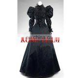 Rose Team-Free Shipping Custom-made Elegant Medieval Victorian Costume Black Gothic Evening Costume thumbnail-1