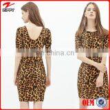 2014 Summer Dress Latest Design Leopard Printing Bodycon Dress for Women thumbnail-1