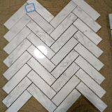 Laminated Natural White Marble Mosaic Tiles for Kitchen Bathroom Wall Border 3D Mosaic thumbnail-3