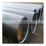 en10219 s355 s355J2H s355JR sprial welded steel pipe for construction materials with black oil painting