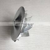 T04E 6+6 лопастей 53,87/76,07 мм 448048-0004 турбонагнетатель, изготавливаемый методами ковки/фрезерования/из алюминия 2618 колесо компрессора для 451567-0001/452240-000 thumbnail-4