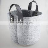 Grey Blue Color Felt Nonwoven Pot 10 Gallon Grow Bag Black thumbnail-7