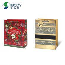 128g Copperplate Paper Bag Custom Christmas Logo Printing Embossed Film Coated Shopping Bag thumbnail-2