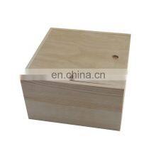 Custom Logo Printed Plain Wood Color Unfinished Pine Wooden Boxes With Sliding Lid thumbnail-3