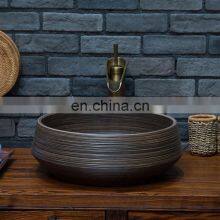 China Hand Carved Antique Ceramic Wash Basin For Bathroom thumbnail-2