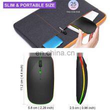 Mouse Inalambrico Ultra-Thin Rechargeable Colorful 2.4Ghz Optical Computer Wireless Gaming Mouse thumbnail-5
