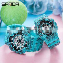 Sanda 799G 292L New Young Digital Wrist Watches for Girls Boys LED Water Resistant Luminous Sport Functional Sanda Watches thumbnail-4