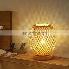 Handwoven Bamboo Table Light | Bamboo Light Fixture | Bedroom Table Lamp Decorative Room Vietnam Manufacturer thumbnail-2