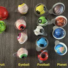 Assorted Fruit OEM Halal Individual Pack Popping Gummy Ball Round Halloween Eyeball Gummy Candy in Jar thumbnail-5