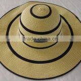 Natural Wide Brim Girls Beach Hats Custom Design for Hawaii Sandbeach