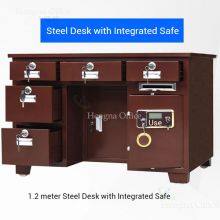Durable Locking Desk With Integrated Cash Safe – Password + Master Key + Emergency Keyhole, Heavy Duty for Commercial Use thumbnail-3