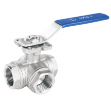 Stainless Steel 304 316 Three-way BSP NPT Female Threaded Ball Valve T Type/ L Type thumbnail-3