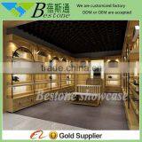 Unique Tall Wood Racks Cabinet for Bag and Shoe Shop Display