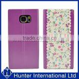 Printing Flora Leather Book Case For SamsungS6 thumbnail-1