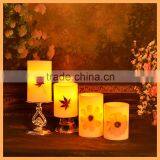 Embedded Maple and Flower Flameless Led Candle Light thumbnail-2