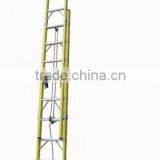 Telescopic Fiber Glass Extension Ladder Yellow/red Colour thumbnail-1