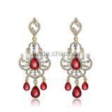 Stylish Retro Rhombus Crystal Ethnic Style Chandelier Earrings thumbnail-6