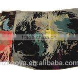 New Design 100% Polyester Paint Pattern Print Hijab Scarf thumbnail-2