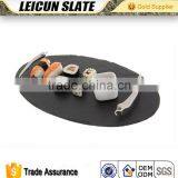 Wholesale Natural Black Slate Plate, Black Slate Steak Plate thumbnail-2