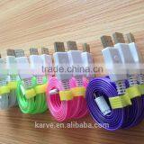 Promotion Products Colorful Flow LED Flat Micro Cable