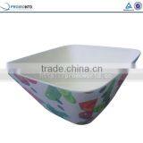 Eco Friendly Square Bamboo Fiber Food Packaging Colorful Salad Bowl thumbnail-2