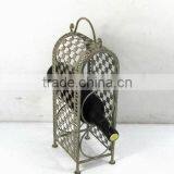 090211AA Decorative Metal Iron Wine Bottle Rack With 3 Holders