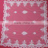 Guangzhou Wedding Tablecloth WIth Beads And Cord White