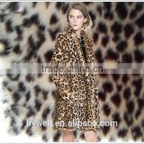 leopard fake fur fabric
