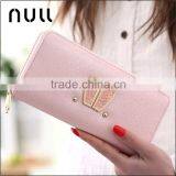 Stylish Durable pu Leather Young Girls Long Clutch Wallet