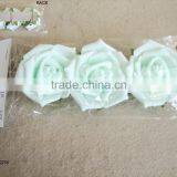 2015 New Artificial PE Flower With Clip Artificial 3"blue Rose Flower 3pcs Packed in Polybag thumbnail-1