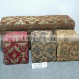 Western-style design pattern cloth bench with three small stool