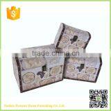 Retro Vintage Pattern Popula Antique Wooden Storage Trunk thumbnail-1