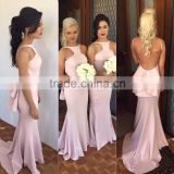 (MY2661) MARRY YOU Pink Satin Halter Backless Bridesmaid Dress Patterns
