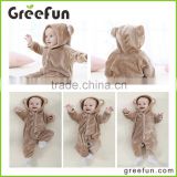 Hot Sale Baby Girls Boys' bear style Jumpsuit spring & Autumn& Winter Romper Clothing Adorable Animal Baby Jumpsuit Bodysuit