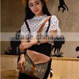 Unique Green Peacock Pattern Ladies Nylon Messenger Bag thumbnail-2