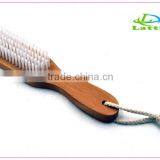Wholesale Bristle Wood Foot Brush With Pumice Stone Shower Brush thumbnail-1