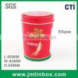 Small oval Metal Box For Ginseng