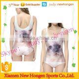 2015 women's sublimation printing fabric swimwear