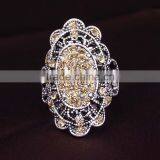 Colorful Crystal With Silver Plating Alloy Hot Sale Retaining Ring thumbnail-6