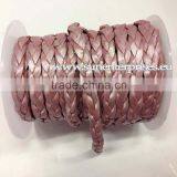 Braided Leather cords -Flat Braided Leather Choty-Metallic-SE-M-01-10MM