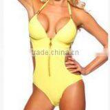 Super Sexy Backless Visual Show Thin Wetsuit Female Swimsuit Bikini Covered His Zipper thumbnail-2